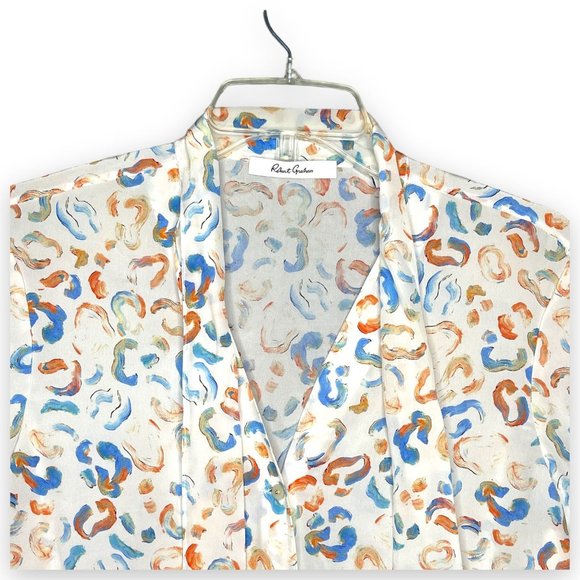 ROBERT GRAHAM BRENNA LEOPARD PRINTED SILK SHIRT DRESS M NWT RETAIL $398 - Picture 7 of 14